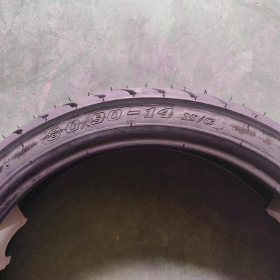 80/90-14 Tubeless Motorcycle Tire with Certificate and Black Color Natrual Rubber