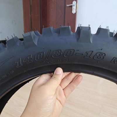 Off Road Motorcycle Tire 140/80-18 with Black Design and 6PR/8PR Ply Rating