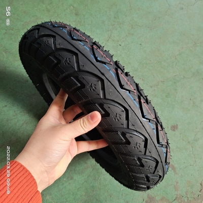 Motorcycle Tubeless Tyre 3.50-10 with Black Color and Natrual Rubber