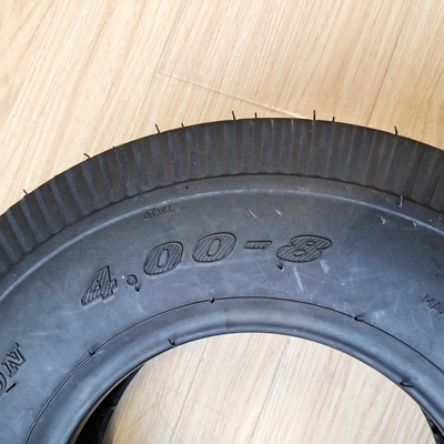 Black 4.00-8 Bajaj Three Wheeler Tire for Motorcycle Made of Nature Rubber Steel Nylon
