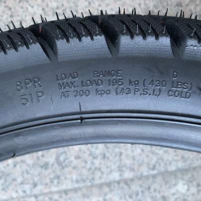 35%-55% Rubber Content 4.00-8 Motorcycle Tires for Customer Requirements
