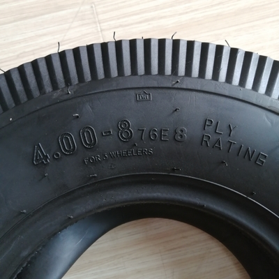 20000 KM Work Life and 5000 pcs per day Production Capacity for 4.00-8 Motorcycle Tyre
