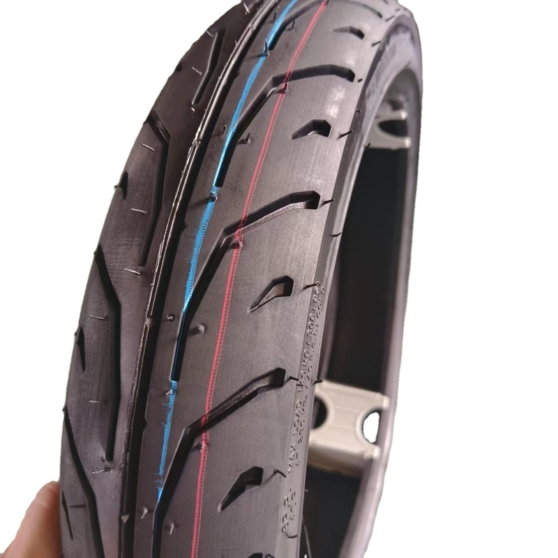 80/90-14 Tubeless Motorcycle Tire with Certificate and Black Color Natrual Rubber