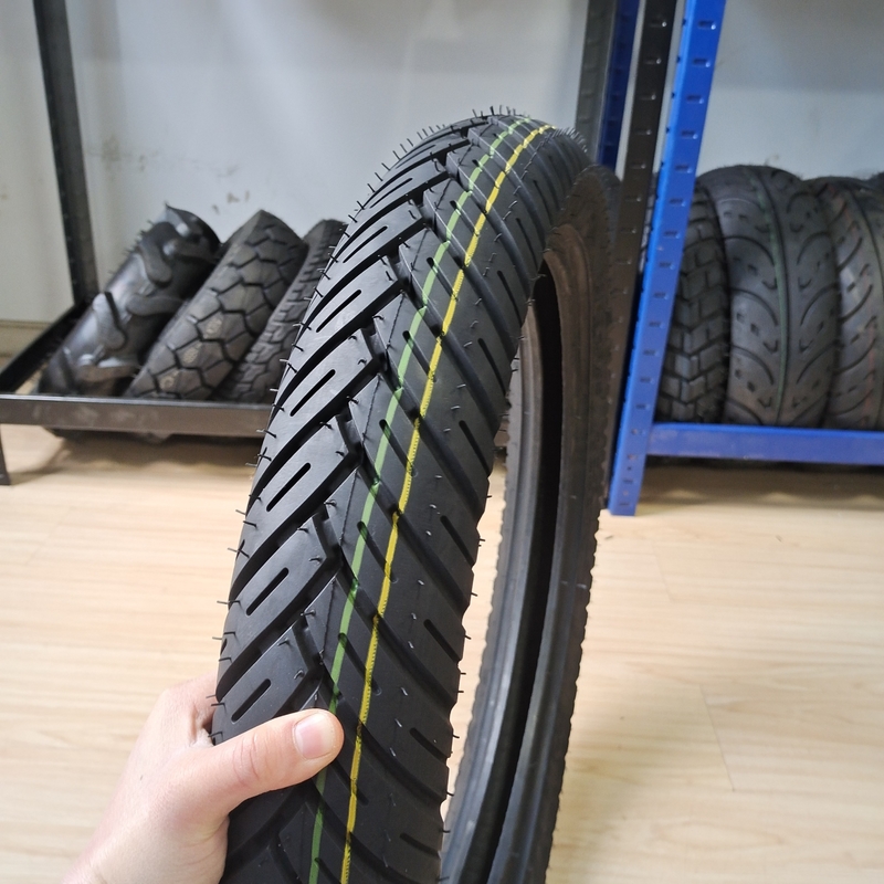 35%-55% Rubber Content 90/90-18 Motorcycle Tire for Nature Rubber Steel Nylon Raw Material